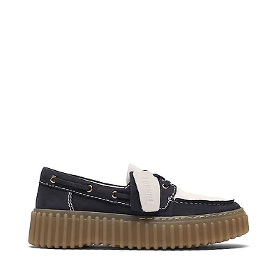 Womens Clarks Torhill Boat Shoe - Navy