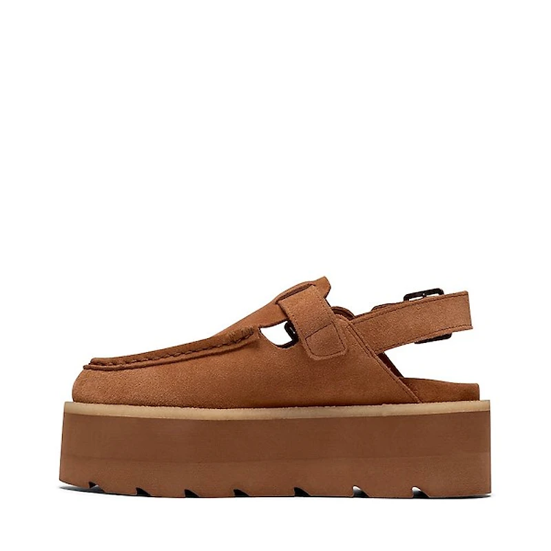 Womens Clarks Meare Easy Elevated Sandal - Tan