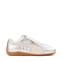 Womens PUMA Speedcat Metallic Athletic Shoe - Silver / Alpine Snow Gum