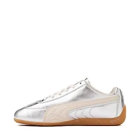 Womens PUMA Speedcat Metallic Athletic Shoe - Silver / Alpine Snow Gum