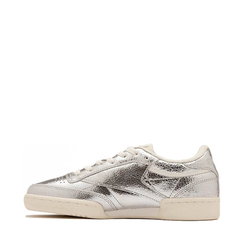 Womens Reebok Club C 85 Athletic Shoe - Metallic Silver / Chalk