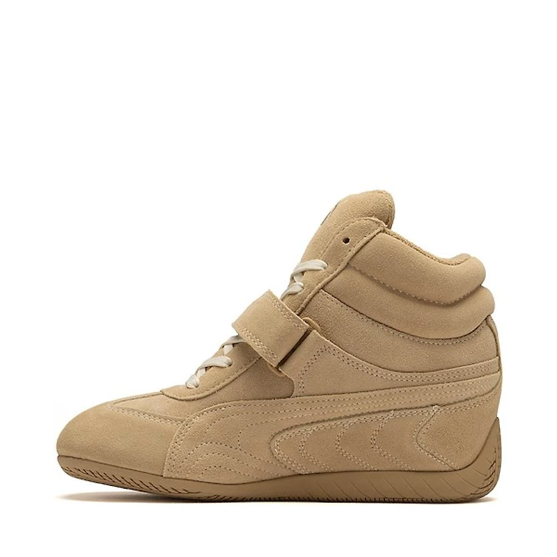 Womens PUMA Speedcat Wedge Athletic Shoe - Sand / Alpine Snow