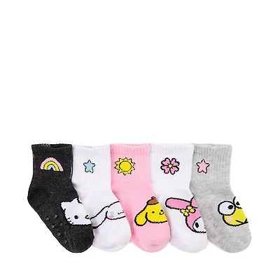 Hello Kitty® & Friends Gripper Quarter Socks 5 Pack - Toddler - Multicolor