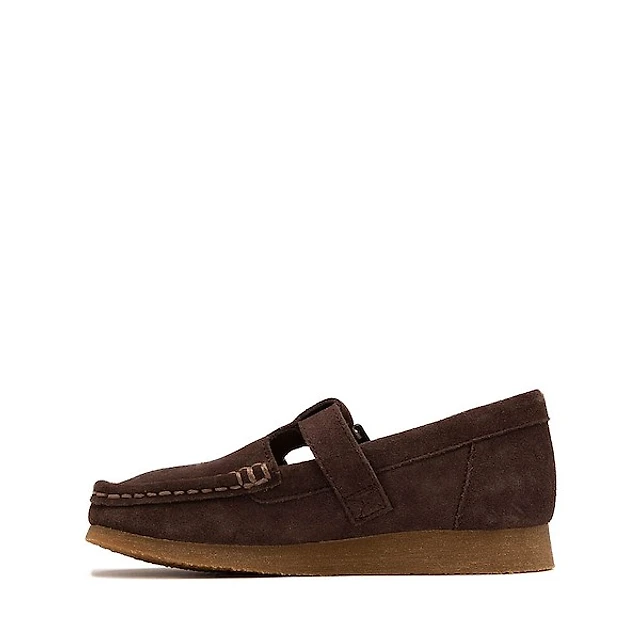Clarks Wallabee Evo T-Bar Mocassin - Little Kid Chocolate