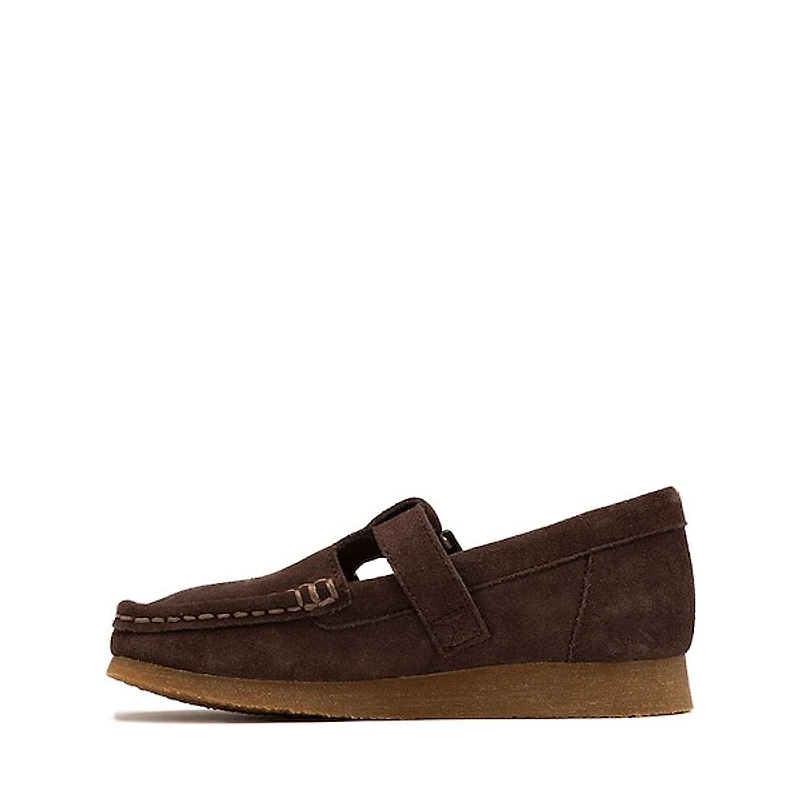 Clarks Wallabee Evo T-Bar Mocassin - Little Kid Chocolate