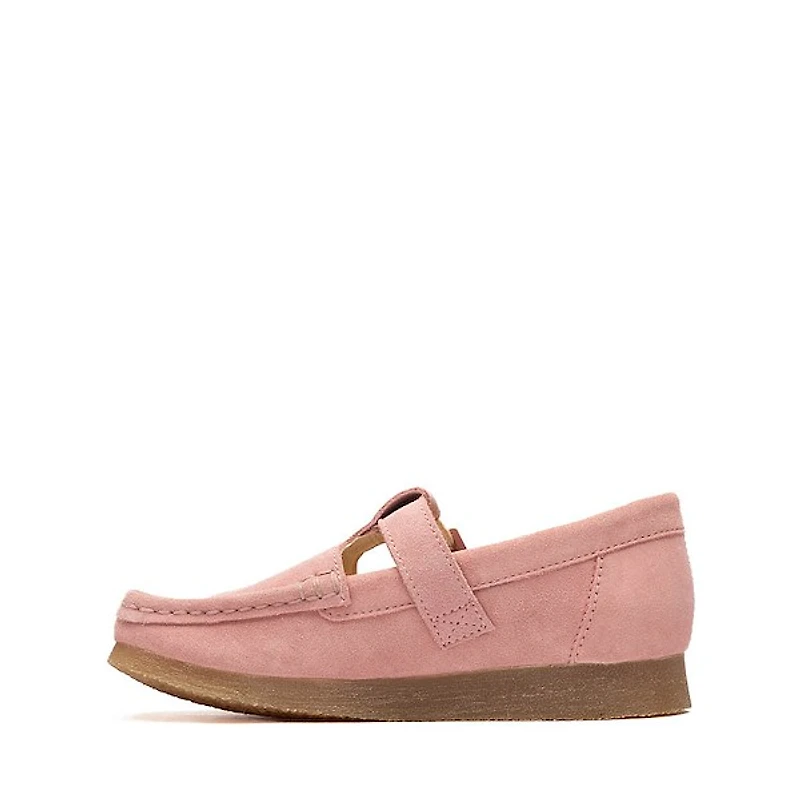 Clarks Wallabee Evo T-Bar Mocassin - Little Kid - Dusty Pink