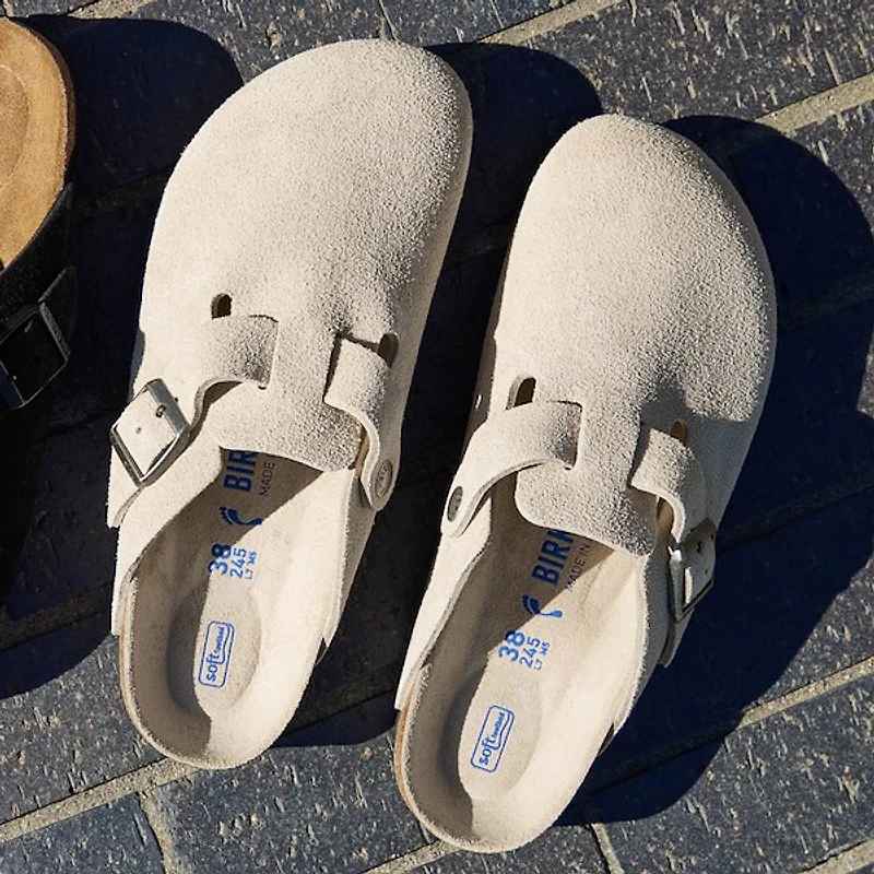 Womens Birkenstock Boston Soft Footbed Clog - Oyster