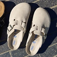 Womens Birkenstock Boston Soft Footbed Clog - Oyster