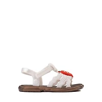 Mini Melissa Hip Strawberry Sandal - Toddler / Little Kid - Pearly White