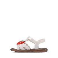 Mini Melissa Hip Strawberry Sandal - Toddler / Little Kid - Pearly White