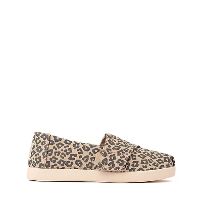 TOMS Alpargata Classic Slip-On Casual Shoe - Little Kid / Big Natural Leopard Print
