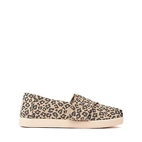 TOMS Alpargata Classic Slip-On Casual Shoe - Little Kid / Big Natural Leopard Print