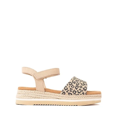 TOMS Diana Platform Sandal - Little Kid / Big Natural Leopard Print