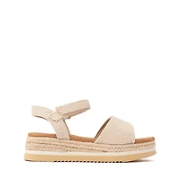 TOMS Diana Platform Sandal - Little Kid / Big Kid - Champagne Glimmer