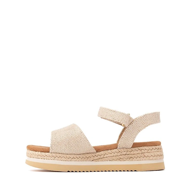 TOMS Diana Platform Sandal - Little Kid / Big Kid - Champagne Glimmer