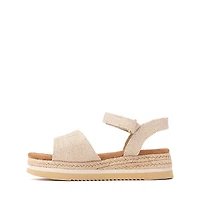 TOMS Diana Platform Sandal - Little Kid / Big Kid - Champagne Glimmer