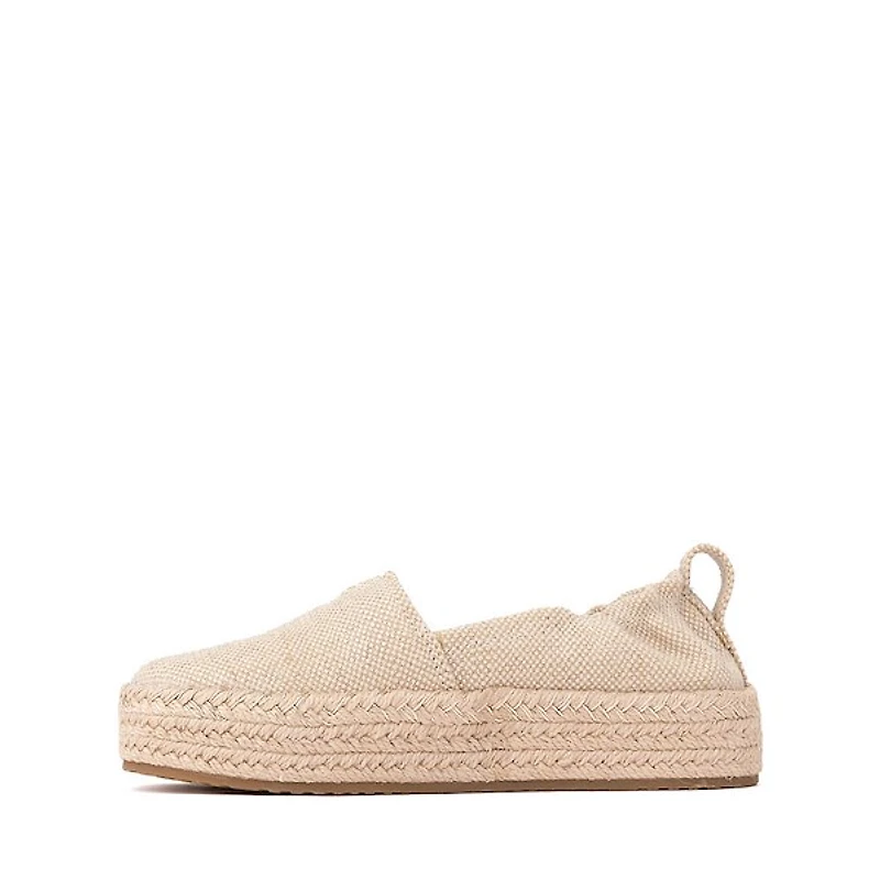 TOMS Valencia Platform Espadrille - Little Kid / Big Champagne Glimmer
