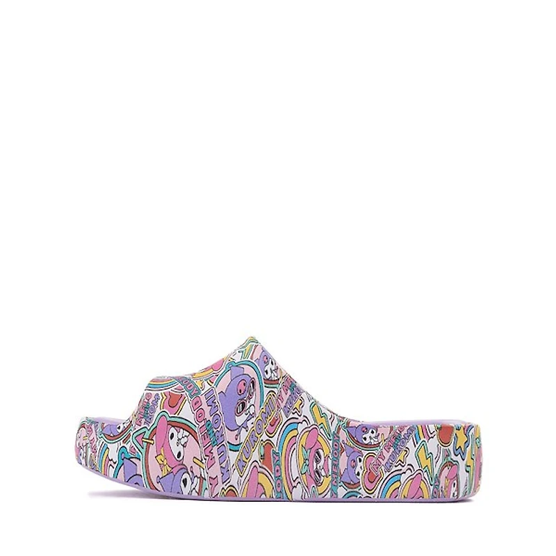 Mini Melissa + Hello Kitty® & Friends Free Platform Slide Sandal - Little Kid / Big Lilac