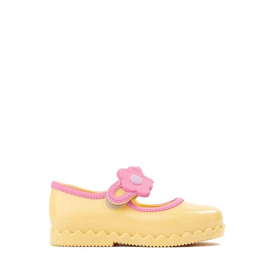 Mini Melissa Hip Ballerina Casual Shoe - Toddler / Little Kid Yellow Pink