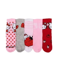 Hello Kitty® Strawberry Dots Quarter Socks 5 Pack - Little Kid - Multicolor