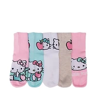 Hello Kitty® Apple Quarter Socks 5 Pack - Little Kid - Multicolor
