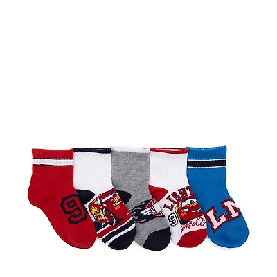 Disney and Pixar Cars Ribbed Quarter Socks 5 Pack - Toddler - Multicolor
