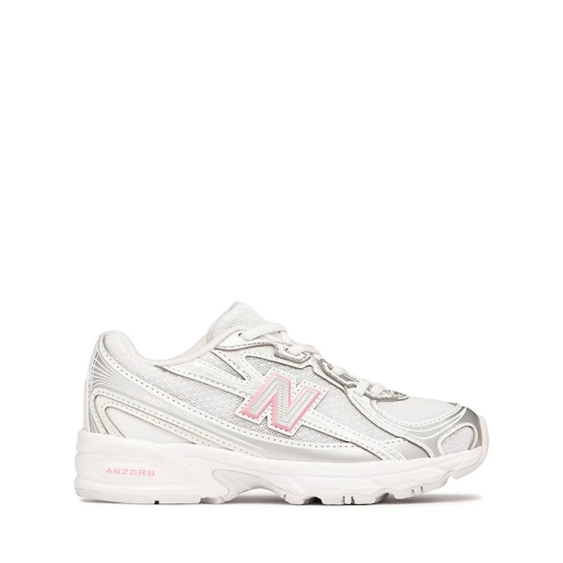 New Balance 740 Athletic Shoe - Little Kid - Silver Metallic / Signal Pink