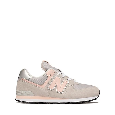 New Balance 574 Athletic Shoe - Big Kid - Raincloud / Pink Haze