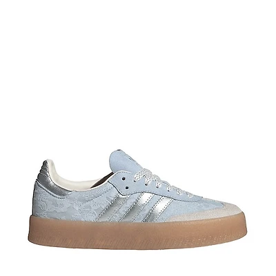 Womens adidas x Liberty London Sambae Athletic Shoe - Crystal Sky / Silver Metallic Chalk Pearl