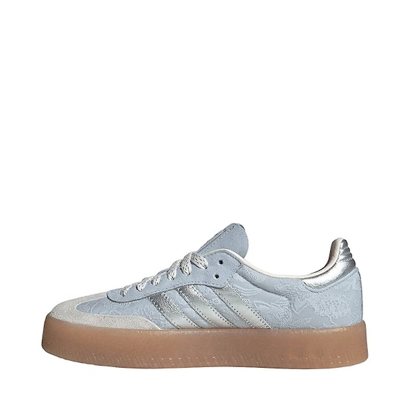 Womens adidas x Liberty London Sambae Athletic Shoe - Crystal Sky / Silver Metallic Chalk Pearl