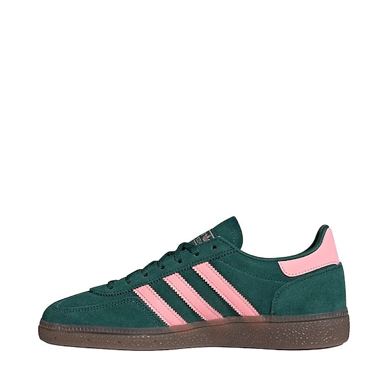 Womens adidas Handball Spezial Athletic Shoe - Collegiate Green / Pink Spark Gold Metallic
