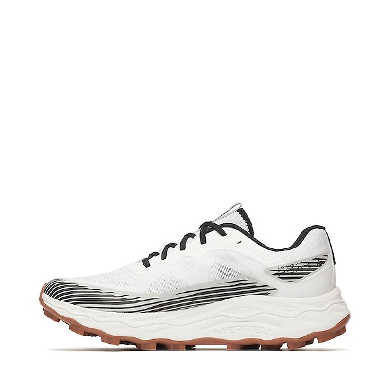 Mens Merrell Agility Peak 6 Running Shoe - White / Black