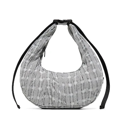 Hunter Mini Lune Ruched Shoulder Bag - Black / White Pattern
