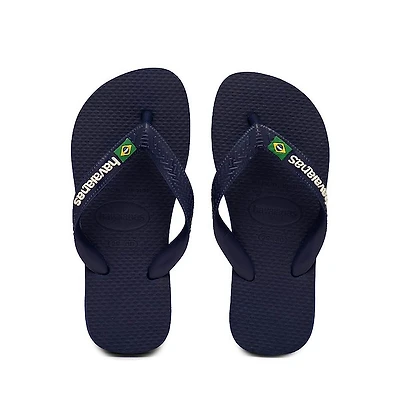 Havaianas Brazil Logo Flip-Flop - Toddler / Little Kid - Navy