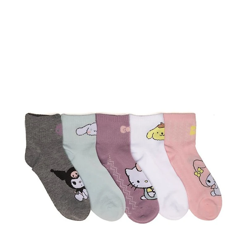 Womens Hello Kitty® and Friends Colorful 5-Pack Crew Socks