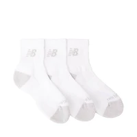 New Balance Cushion Quarter Socks 3 Pack - Little Kid - White