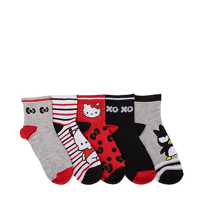 Womens Hello Kitty and Friends Quarter Socks 5-Pack - Multicolor