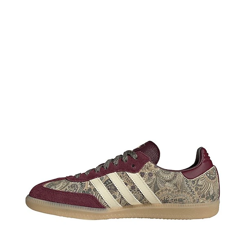 Womens adidas x Liberty London Samba OG Athletic Shoe - Maroon / Warm Vanilla Olive Strata
