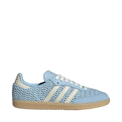 Womens adidas Samba OG Crochet Athletic Shoe - Clear Sky / Off White Gum