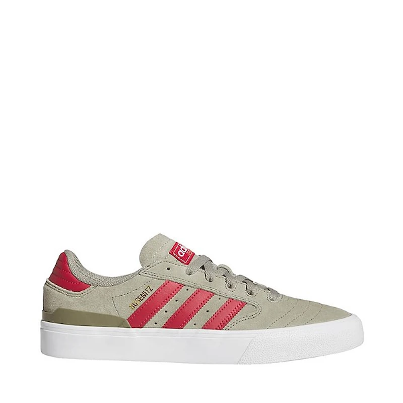 Mens adidas Busenitz Vulc II Skate Shoe - Silver Pebble / Team Victory Red Cloud White