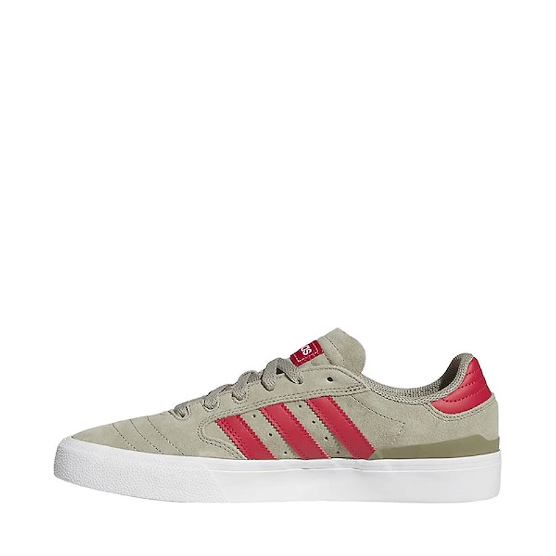 Mens adidas Busenitz Vulc II Skate Shoe - Silver Pebble / Team Victory Red Cloud White