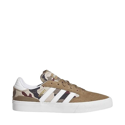 Mens adidas Busenitz Vulc II Skate Shoe - Khaki Six / Cloud White Aurora Ink
