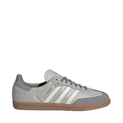 Mens adidas Samba OG Snake Suede Athletic Shoe - Grey Two / Off White Gum