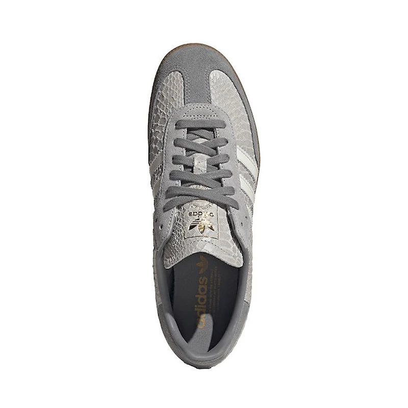 Mens adidas Samba OG Snake Suede Athletic Shoe - Grey Two / Off White Gum