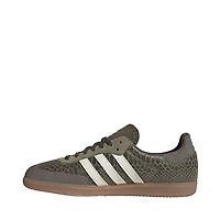 Mens adidas Samba OG Snake Suede Athletic Shoe - Focus Olive / Off White Gum