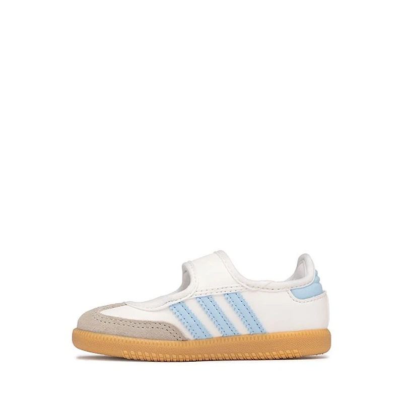 adidas Samba Jane Sneaker - Baby / Toddler - Cloud White / Clear Sky / Gum