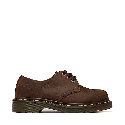 Womens Dr. Martens 1461 Emboss Floral 3 Eye Shoe - Dark Brown