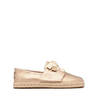 TOMS Carolina Lace-Up Espadrille - Little Kid / Big Seashell Metallic