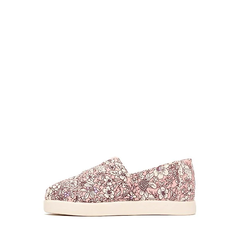 TOMS Alpargata Classic Shoe - Baby / Toddler / Little Kid - Pink Quartz Floral