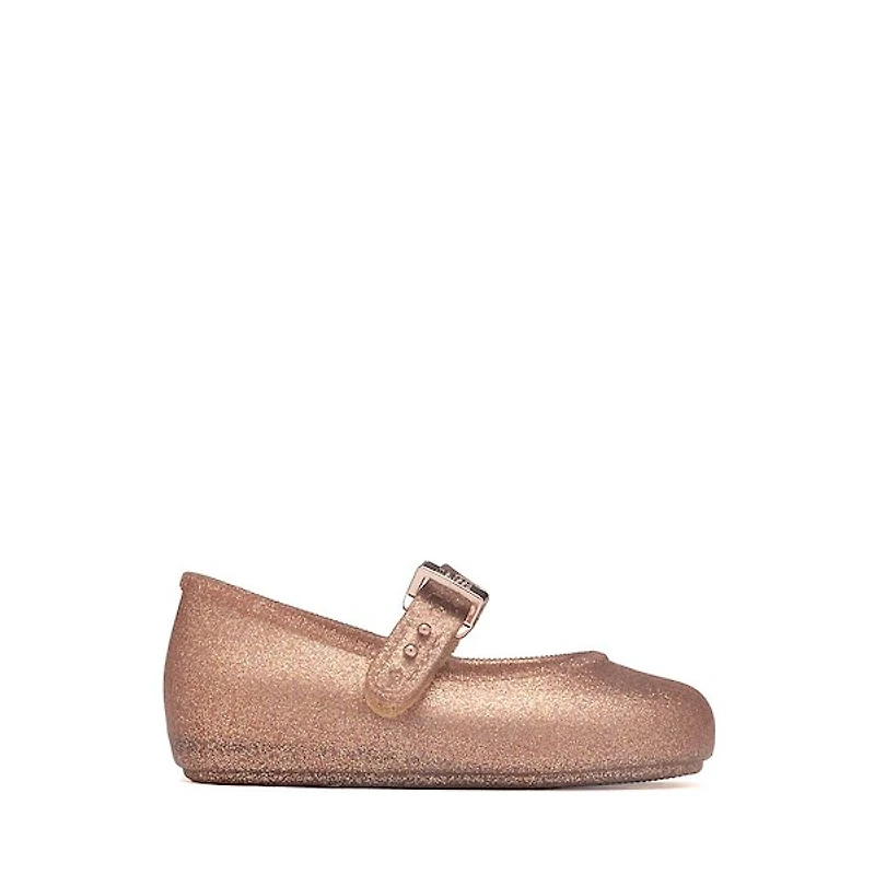 Mini Melissa Soft Ballerina Casual Shoe - Toddler / Little Kid Glitter Pink